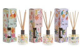 DKD Home Decor Ambientador Mikado Folk Happy vibes ss25 Multicolor 5 x 18 x 5 cm (6 Unidades)