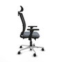 PIQUERAS Y CRESPO Silla de oficina Haches con mecanismo Sincro/Traslack, Gris/Negro