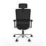 PIQUERAS Y CRESPO Silla de oficina Haches con mecanismo Sincro/Traslack, Gris/Negro