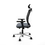 PIQUERAS Y CRESPO Silla de oficina Haches con mecanismo Sincro/Traslack, Gris/Negro
