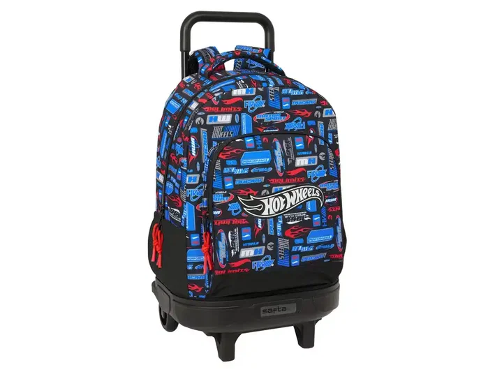 Safta Mochila con Ruedas Hot Wheels Compact Ext. 33x45x22 cm Safta Mochila con Ruedas Hot Wheels Compact Ext. 33x45x22 cm