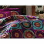 AUCUNE Juego de cama de 100% algodón con funda nórdica y 2 fundas de almohada, Fucsia
