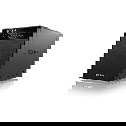 ICY BOX IB-RD3640SU3 - Caja de Disco Duro Externa RAID, 4 Bahías 3.5" SATA, USB 3.0 y eSATA, Niveles RAID 0/1/3/5/10, Hot-Swap