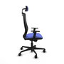 PIQUERAS Y CRESPO Silla de oficina Mardos con mecanismo Sincro/Traslack, Azul claro y Negro