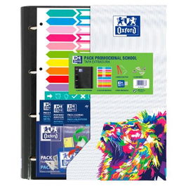 Oxford Europeanbinder Classic Carpeta Anillas 4x35 mm A4+ con Cierre Elástico y Lomo Ergonómico, Recambio Incluido, Color Surtidos Vivos