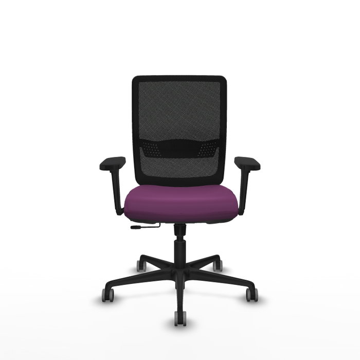 PIQUERAS Y CRESPO Silla de oficina Haches con mecanismo Sincro/Traslack, Morado y Negro