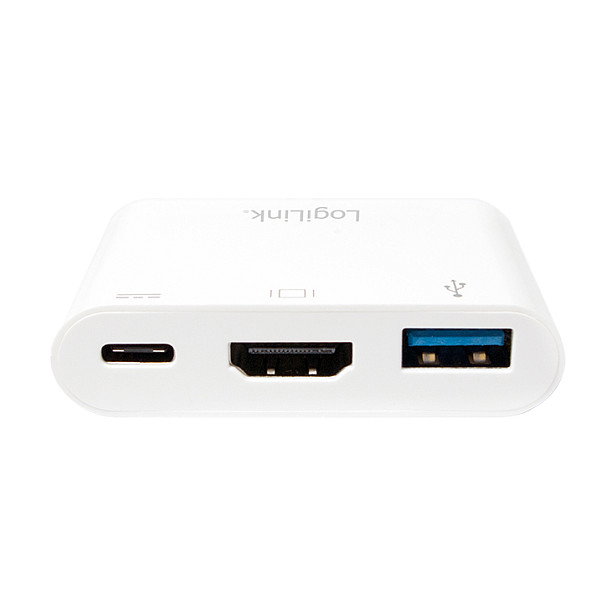 LogiLink Adaptador USB3.2 Gen1 Typ-C a HDMI+USB-A+USB-C 60W PD