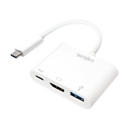 LogiLink Adaptador USB3.2 Gen1 Typ-C a HDMI+USB-A+USB-C 60W PD