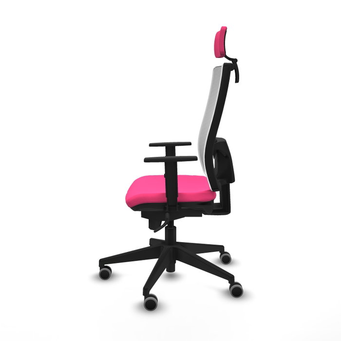 PIQUERAS Y CRESPO Silla de oficina Horna con mecanismo Sincro, Rosa y Blanco PIQUERAS Y CRESPO Silla de oficina Horna con mecanismo Sincro, Rosa y Blanco