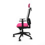 PIQUERAS Y CRESPO Silla de oficina Horna con mecanismo Sincro, Rosa y Blanco