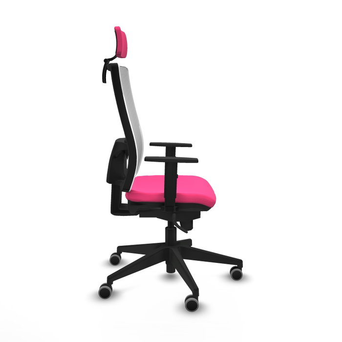 PIQUERAS Y CRESPO Silla de oficina Horna con mecanismo Sincro, Rosa y Blanco PIQUERAS Y CRESPO Silla de oficina Horna con mecanismo Sincro, Rosa y Blanco