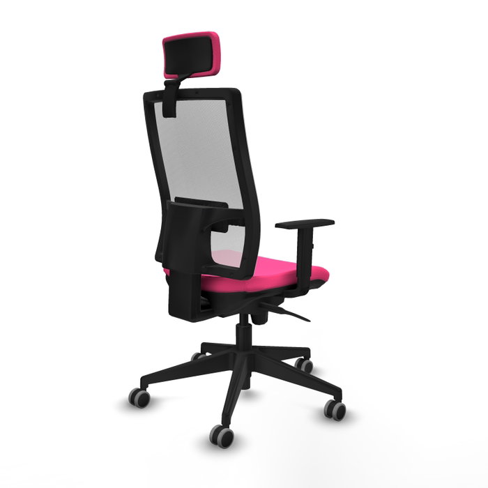 PIQUERAS Y CRESPO Silla de oficina Horna con mecanismo Sincro, Rosa y Blanco PIQUERAS Y CRESPO Silla de oficina Horna con mecanismo Sincro, Rosa y Blanco