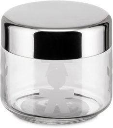 Alessi Girotondo Bote Hermético de Vidrio y Acero, 50 cl