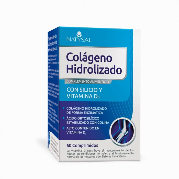 NATYSAL Colágeno Hidrolizado con Silicio y Vitamina D3, 60 Comprimidos NATYSAL Colágeno Hidrolizado con Silicio y Vitamina D3, 60 Comprimidos