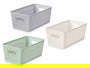 Kipit Caja Soporte Extensible Pequeña Surtidos Color Plástico 28.5 x 16.5 x 11.5 cm Beige Gris Verde 3.8 L (Set de 24)