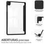 Subblim Funda Clear Shock Case para Samsung Galaxy Tab A11+ 11 Pulgadas Negro, Anti-Golpes con Función Atril, Compatible con SM-X236B/SM-X230