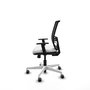 PIQUERAS Y CRESPO Silla de oficina Yunquera con mecanismo Sincro/Traslack, Blanco y Negro