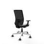 PIQUERAS Y CRESPO Silla de oficina Yunquera con mecanismo Sincro/Traslack, Blanco y Negro