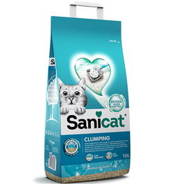 Sanicat Arena Gato Bentonita Blanca 10lt Grumos Ultracompactos Oxígeno Activo