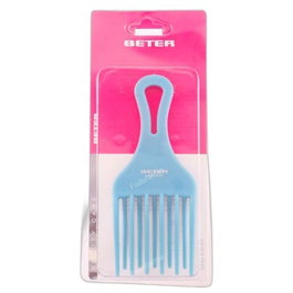 BETER Peine Ahuecador Doble Profesional 17 Cm con Cerdas de Nylon para Peluquería y Estilizado