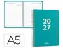 Liderpapel Agenda de Oficina 2027 Espiral Basic Día Página A5 Turquesa