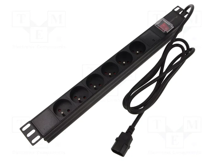 Lanberg Regleta Rack PDU 19'' 1U 6x PL 2m Negra C14 Lanberg Regleta Rack PDU 19'' 1U 6x PL 2m Negra C14