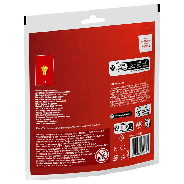 LEGO NINJAGO Arin vs. Dragonoide 30700 Polibag, Juego de Construcción de 48 Piezas para Niños de 7+ Años