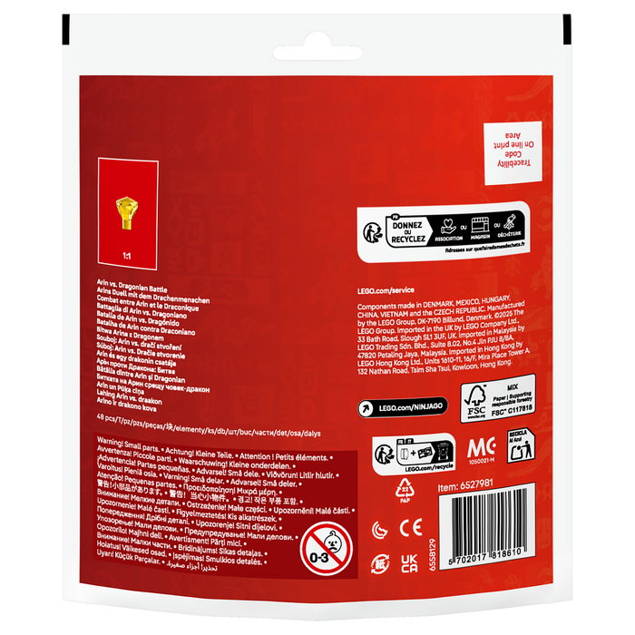 LEGO NINJAGO Arin vs. Dragonoide 30700 Polibag, Juego de Construcción de 48 Piezas para Niños de 7+ Años