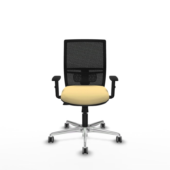 PIQUERAS Y CRESPO Silla de oficina Yunquera con mecanismo Sincro/Traslack, Crema y Negro PIQUERAS Y CRESPO Silla de oficina Yunquera con mecanismo Sincro/Traslack, Crema y Negro
