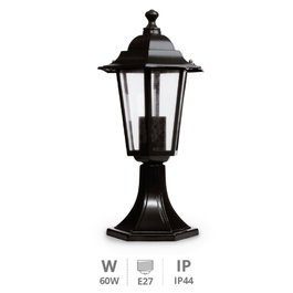 GSC Evolution Farol de jardín sobremuro Serie Lenna E27 Negro