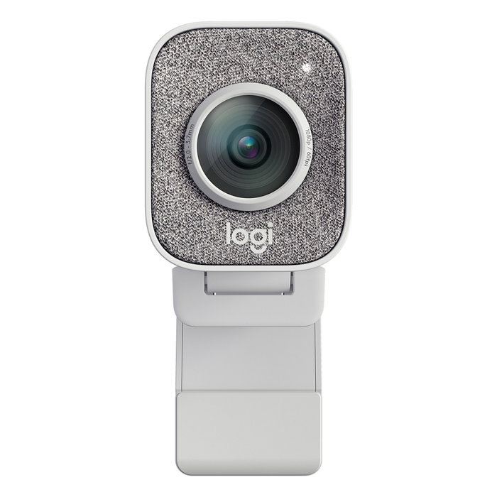 Logitech StreamCam Webcam Full HD 1080p/60fps, Blanco, con Autofoco, Micrófonos Estéreo y Clip
