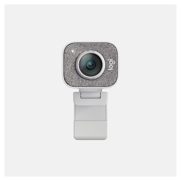 Logitech StreamCam Webcam Full HD 1080p/60fps, Blanco, con Autofoco, Micrófonos Estéreo y Clip