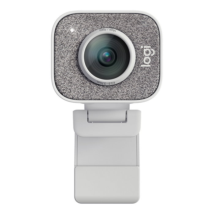 Logitech StreamCam Webcam Full HD 1080p/60fps, Blanco, con Autofoco, Micrófonos Estéreo y Clip