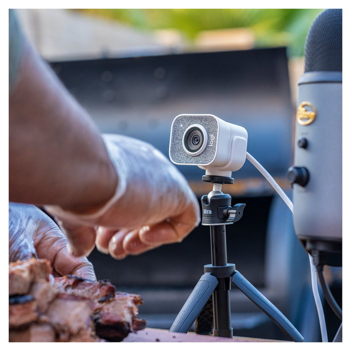 Logitech 960-001297 StreamCam - Webcam Full HD 1080p 60fps, Grabación 4K, Doble Micrófono, USB-C, para Streaming y Videollamadas - Blanca