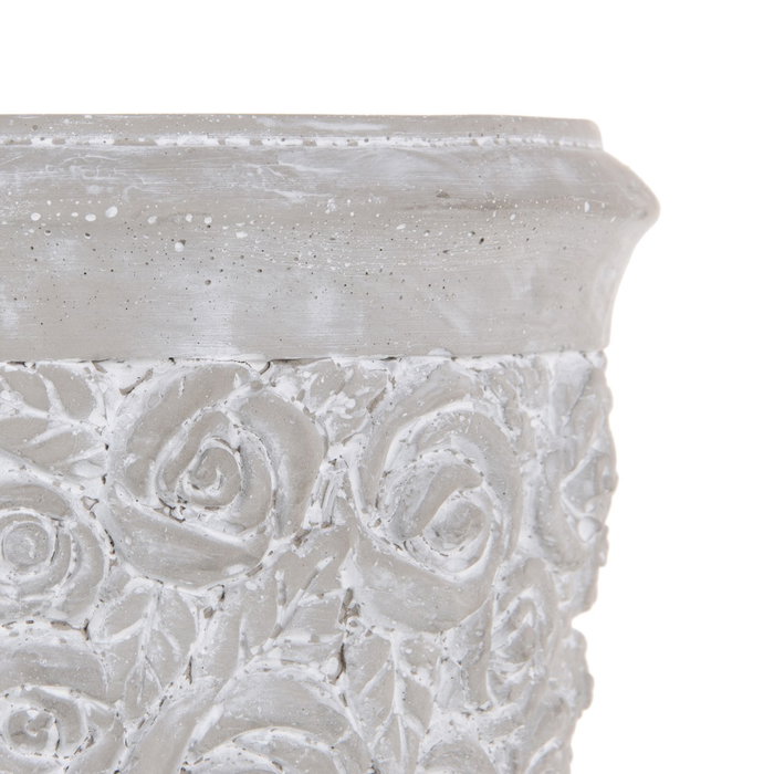 Macetero Cemento Decoración 18 X 18 X 28 cm (Set de 2)