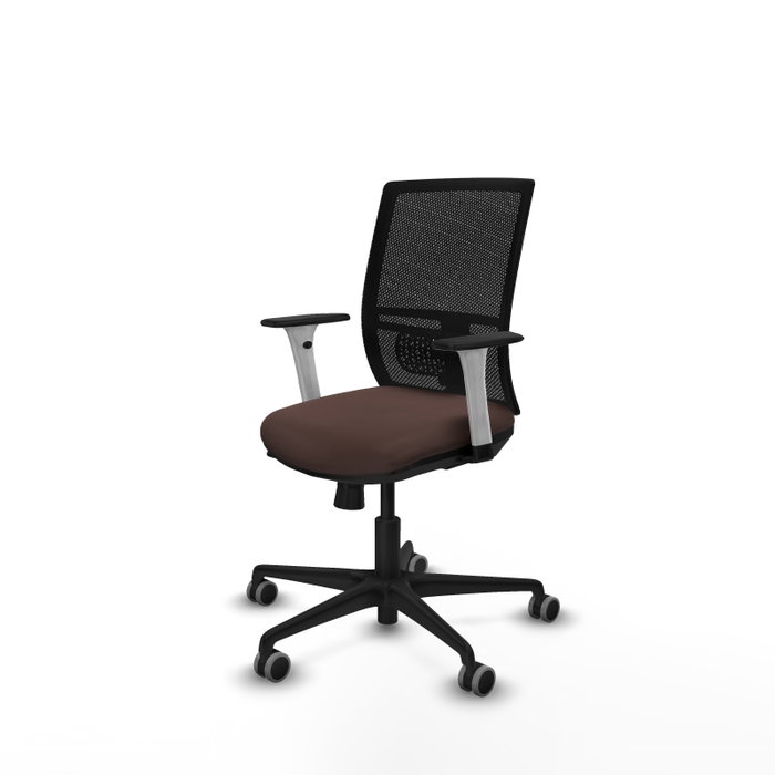PIQUERAS Y CRESPO Silla de oficina Yunquera con mecanismo Sincro/Traslack, Marrón oscuro y Negro PIQUERAS Y CRESPO Silla de oficina Yunquera con mecanismo Sincro/Traslack, Marrón oscuro y Negro