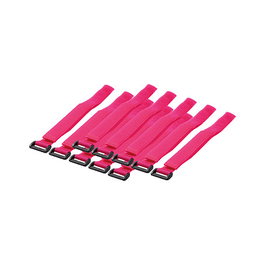 LogiLink Bridas de Velcro PA66 Rosa 20 mm x 500 mm (10 piezas)