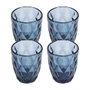 San Ignacio Vasos de Cristal con Relieve Modelo Aqua, 260 ml, 4 uds