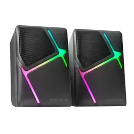 Mars Gaming Altavoces MS-H 10W 2.0 RGB Flow Sonido 3D Surround Conexión Jack USB Negros