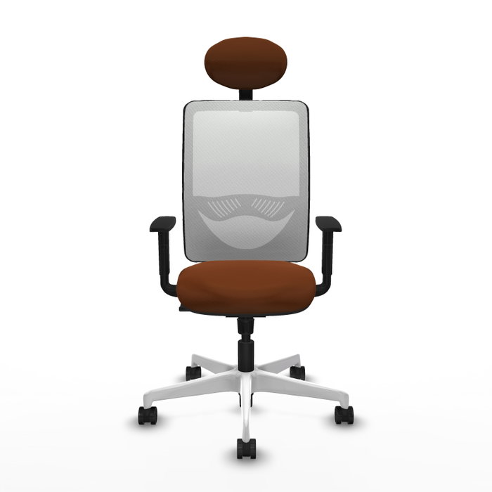 PIQUERAS Y CRESPO Silla de oficina Zulema con mecanismo Sincro, Marrón y Blanco PIQUERAS Y CRESPO Silla de oficina Zulema con mecanismo Sincro, Marrón y Blanco