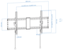 TooQ Soporte de Pared Inclinable LP4391T-B para TV de 43-90 pulgadas