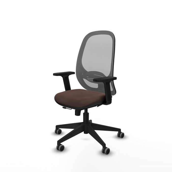 PIQUERAS Y CRESPO Silla de oficina Cilanco con mecanismo Sincro/Traslack Marrón oscuro y Gris PIQUERAS Y CRESPO Silla de oficina Cilanco con mecanismo Sincro/Traslack Marrón oscuro y Gris