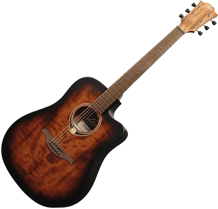 LAG Guitarra Cústica Electroacústica Tramontane 70 A/E Dreadnought Cutaway Sunburst LAG Guitarra Cústica Electroacústica Tramontane 70 A/E Dreadnought Cutaway Sunburst
