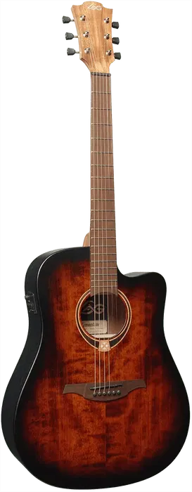 LAG Guitarra Cústica Electroacústica Tramontane 70 A/E Dreadnought Cutaway Sunburst LAG Guitarra Cústica Electroacústica Tramontane 70 A/E Dreadnought Cutaway Sunburst