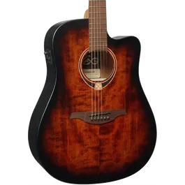 LAG Guitarra Cústica Electroacústica Tramontane 70 A/E Dreadnought Cutaway Sunburst