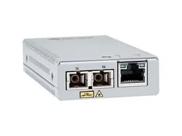 Allied Telesis AT-MMC2000LX/SC-TAA-60 Convertidor de Medio Gigabit Ethernet 1000 Mbit/s, 1000Base-LX, 1310 nm, Monomodo, Puertos: 1 RJ-45 y 2 SC, Color Gris