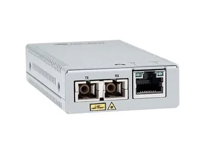Allied Telesis AT-MMC2000LX/SC-TAA-60 Convertidor de Medio Gigabit Ethernet 1000 Mbit/s, 1000Base-LX, 1310 nm, Monomodo, Puertos: 1 RJ-45 y 2 SC, Color Gris
