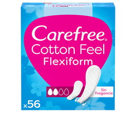 Carefree FLEXIFORM Protector Algodón sin Perfume 56 uds Compresas