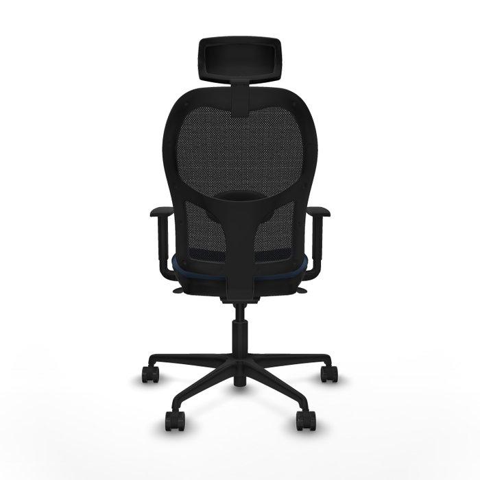 PIQUERAS Y CRESPO Silla de oficina Jorquera con mecanismo Sincro, Azul marino y Negro