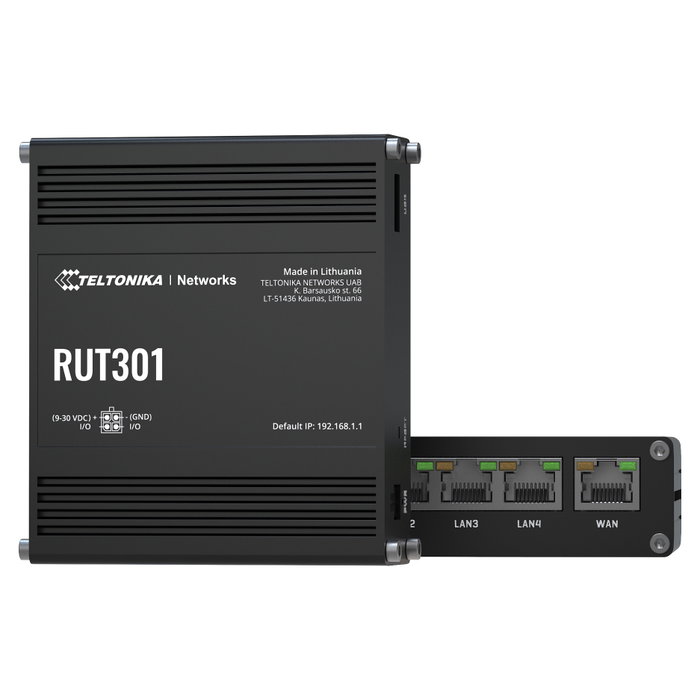 Teltonika RUT301 Router de Red Móvil Ethernet-Wireless Negro Teltonika RUT301 Router de Red Móvil Ethernet-Wireless Negro